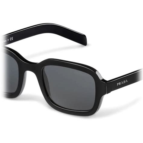 prada eyewear black rectangular sunglasses|Prada sunglasses clear frame.